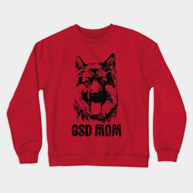 GSD Mom - German Shepherd Dog Mom Crewneck Sweatshirt by DoggyStyles